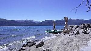 yo, can you believe this horny teen couple got caught banging on a public beach?