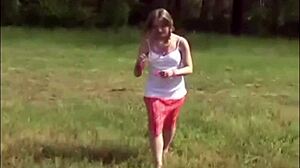 Two petite teens enjoy hotel room in lingerie