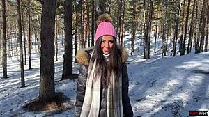 Hey, I let a stranger finish inside me in snowy forest!