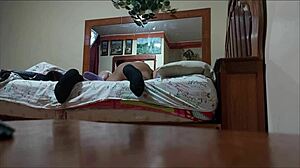 Young Latina submits to older man’s thick cock in cuckold bed play.