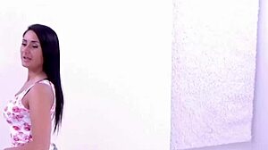 Brunette bombshell gets fucked at a modeling audition