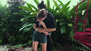 Beauty from the park gets tangled up