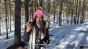Hey, I let a stranger finish inside me in snowy forest!