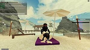 Roblox-Inspired Whore Rides Big Black Cock to Cum