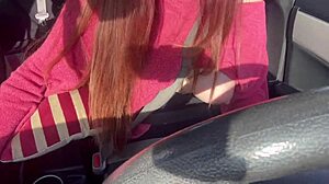 Artemisia Love, Italian milf, flashing her big tits while driving?