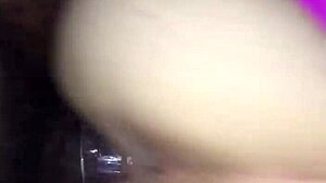 white girl wearing pink panties in an interracial setting