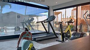 Fit Teen Fucks Trainer After Gym.