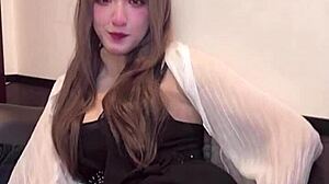 uhh, giant breast ladyboy mastur...bating on live vid!