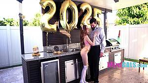 Teenie shows off her skills that leads to new year thrill
