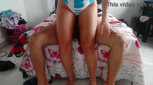 Argentina Hottie Sits on My Cock in Sexy Panties Homemade!