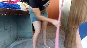 My Wife Left, Then the Hot Petite Maid Took My Cock Inside