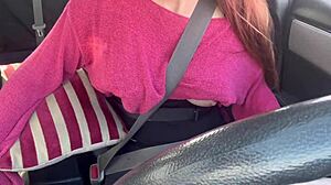 Artemisia Love, Italian milf, flashing her big tits while driving?