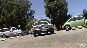 blondie handywoman fixes redhead lesbian in car with muff diving
