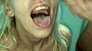 slut swallows hot cum from big cock