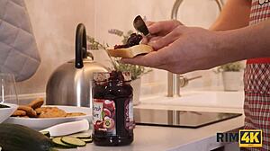 rimming my sexy girlfriend's shaved pussy and ass is the perfect morning start