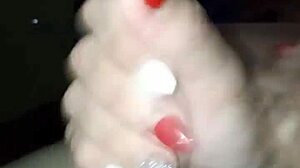 we watched porn, she massaged my dick, milking it all out