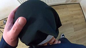 slutty nun reaches climax with squirt in wild costume play after intense action.