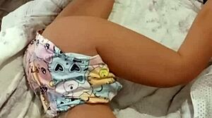 Outdoor anal toy play with stepdaughter... damn messy!