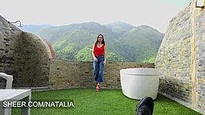 Girlfriend Enjoys Wet Bath Sex with Spreading Legs