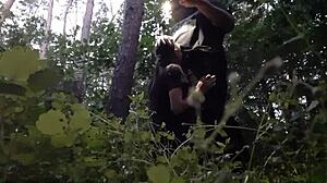 I fuck my stepsister in the mouth in the woods so her boyfriend doesnt catch us