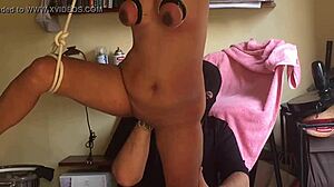 Intense Fist Fucking BDSM With Hogtied Milf!