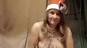 Female slave does self-session striptease with caresses and magic wand 😈