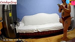 Big Ass Milf Model Prepares in Sexy Outfit Backstage