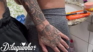 I Drilled My Tattooed Co-Worker Hard in Bathroom, Savoring Every Inch