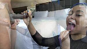 can you handle this sloppy blowjob from blue hair throatgoat?