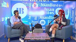 Evybubbles Cosplay Explodes with Multiple Orgasms Riding Sybian on Podcast!