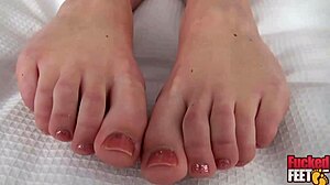 Philly John couldn’t hold back, cumming hard on Brittany Shae’s soles.