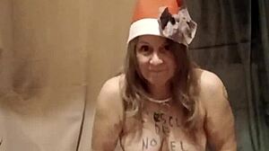 Female slave does self-session striptease with caresses and magic wand 😈