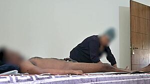 Massage Girl Convinced for Happy Ending with Cum Blast!