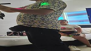 Damn! Mature whore cheats with her 18+ step-nephew in wild homemade ride!