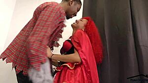 hot ebony threesome- bisexual women vs 1 big black cock