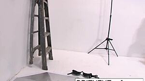 sexy photo shoot leads to a masturbation with big tits and pussy 😘