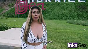 Milf Seduces Young Guy with Massive Tits!