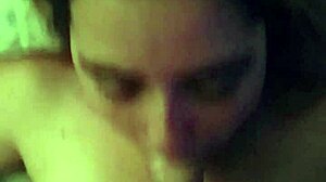 Wife sucking her husband's cock so passionately at home.