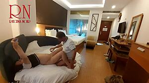 Beautiful College Slut's Navel and Pussy Licked After Drink Spill