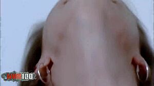 french milf estelle clark gets rough with terry kemaco. their skinny blonde bedroom quickie turns wild and intense!