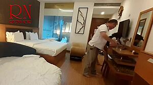 Beautiful College Slut's Navel and Pussy Licked After Drink Spill