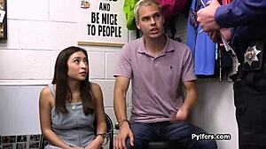 Latina Suspect Banged Hard In Back Office