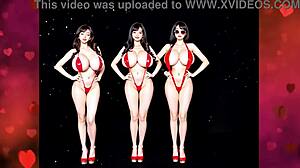 Valentine’s Day dance with stunning breast expansion