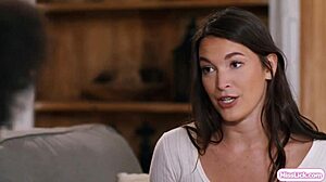 Ebony Babe Chats with BFF and Roommate in Dorm