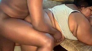 Bbw Remi experiences intense orgasms on the couch