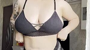 Hot Blonde In Lingerie Touches Herself