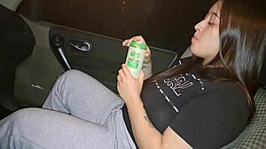 Big ass horny Latina fucks in public park