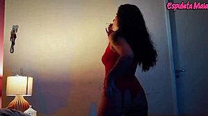 brazilian brunette smoking and blowing smoke on her friends dick with tits ass fetish