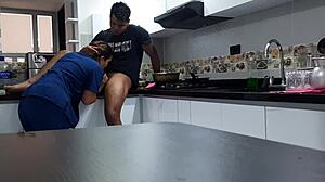 I got the employee to hook up in the kitchen, part 1