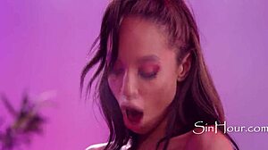 Dkye Soaks Strapon at Wild Hotdog Eating Contest with Ebony Group